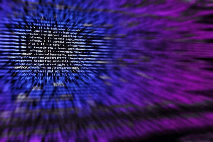 A screenshot of matrix looking programming code